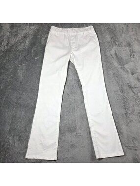 Bevy Flog Pants Womens 26 Nansi White Snake Stretch Pull On Flare